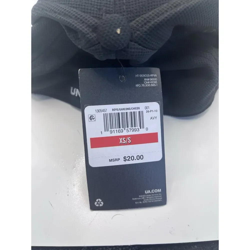 Under Armour UA Classic Fit Boys Black Mesh Baseball Cap Hat XS/S Sports